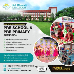 BBPS Brij Vihar Preschool Admissions 2025-26