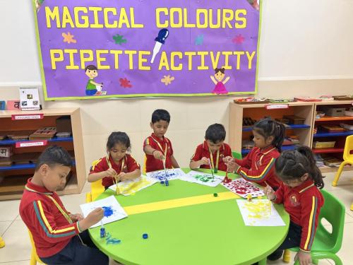 Magical Colours-Pipette Activity-Pre Primary-11th August 2023