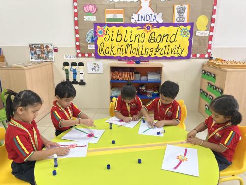 Sibling Bond-Rakhi Making-Pre School-16th August 2024